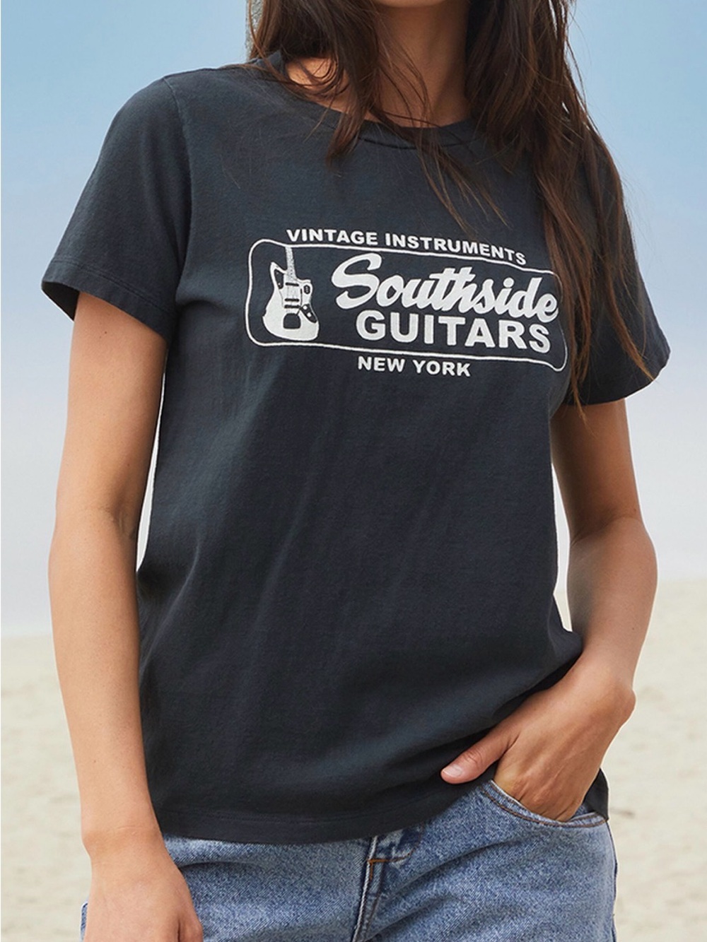 John Galt T-shirt @ Brandy Melville  Southside Guitars Vintage Logo Tee -